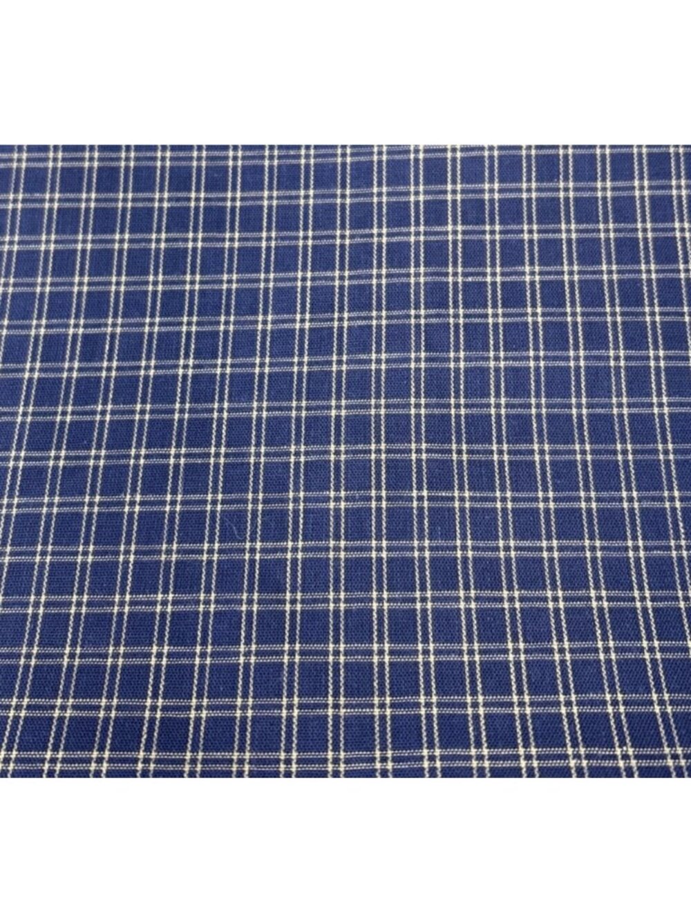 Blue White Plaid Cotton Fabric 1/2 yard x 44" Craft Sewing Quilting